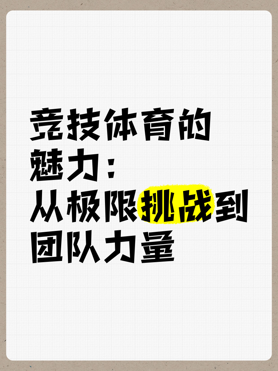 竞技体育赛事的魅力再次展现